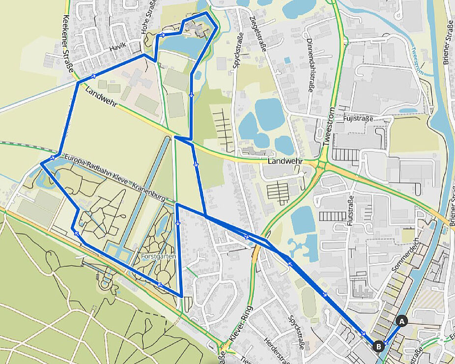 Tour 5, ab Kleve Tour 5, ab Kleve